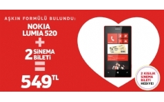 Nokia Lumia 520 Alana Sinema Bileti Hediye!