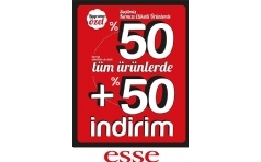 Esse'de Bayrama zel %50 + %50 ndirim Frsat!