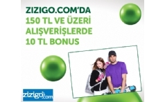 Zizigo.com'dan Bonus le demelere 10 TL Bonus Hediye