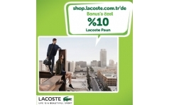 Lacoste.com.tr'de Bonus'a zel %10 Lacoste Puan Hediye