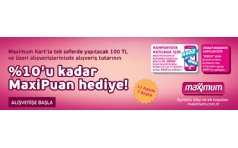 Zizigo.com'da Maximum'a zel %10 MaxiPuan Hediye!