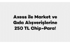 Axess ile Market ve Gda Harcamalarnza 250 TL ChipPara Hediye