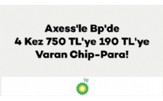 BP'de Axess'lilere 190 TL'ye Varan TL Chip-Puan Hediye!