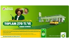 BP stasyonlarnda Bonus'lulara 270 TL Bonus Hediye