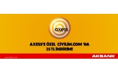 Civilim.com'da Axess'lilere 25 TL ndirim