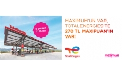 Maximum'lulara Total'de 270 TL MaxiPuan Hediye