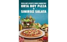 Pizza Hut'tan Orta Boy Pizzann Yannda Snrsz Salata Kampanyas