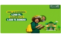 Bonus ile Okul Alverilerinize Toplam 1.500 TL Bonus!