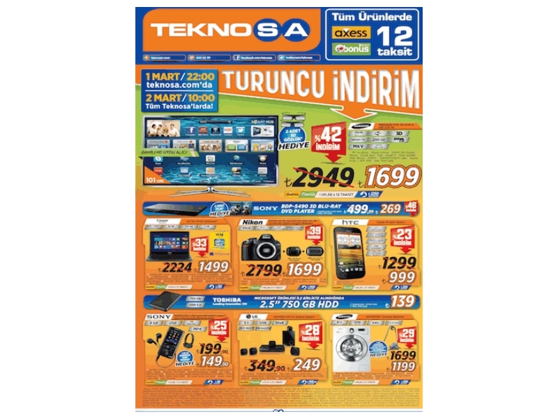 Teknosa Turuncu ndirim - 2