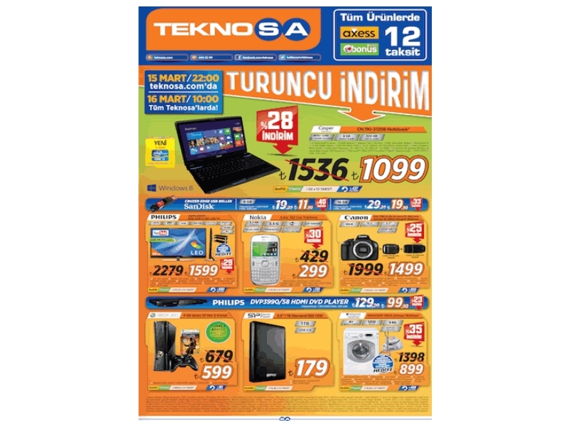 Teknosa Turuncu ndirim - 2