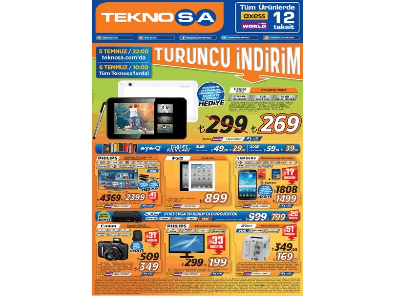 Teknosa Turuncu ndirim - 2