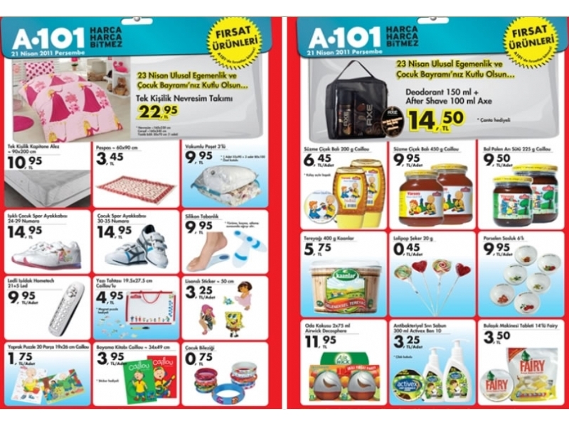 A101 Market 21 Nisan 2011 Frsat rnleri