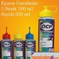 Epson Durabrite Uyumlu 3 Renk 100 ml Siyah 500 ml Ocp Mrekkep (cretsiz Kargo)